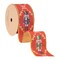 LaRibbons 2 1/2" Wired Reversible Dupioni | Nutcracker with Diamond Pattern on Red | 10 Yard Roll